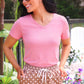 Jess Lea Basic Tee- Light Pink