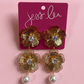 Golden Floral Drop Earrings