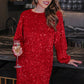 Old Flame Sequin Dress- Red