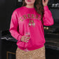Champagne Cheers Luxe Pullover- Pink