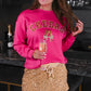 Champagne Cheers Luxe Pullover- Pink