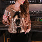 Betty Bow Top- Rose Sequin