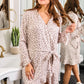 PREORDER- Almost Ready Ribbed Robe- Bella Leopard