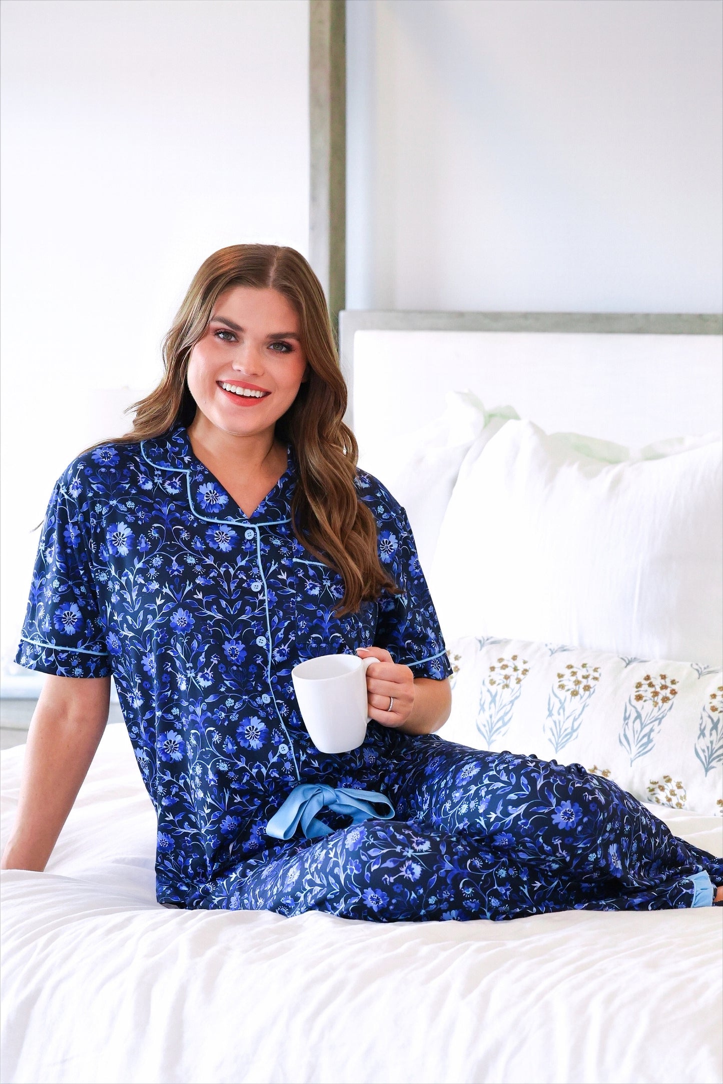 Moonlit Flora Ruffle Pajama Set