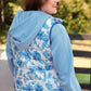 Delilah Puffer Vest- Blue Eternal Blossom