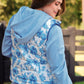 Delilah Puffer Vest- Blue Eternal Blossom