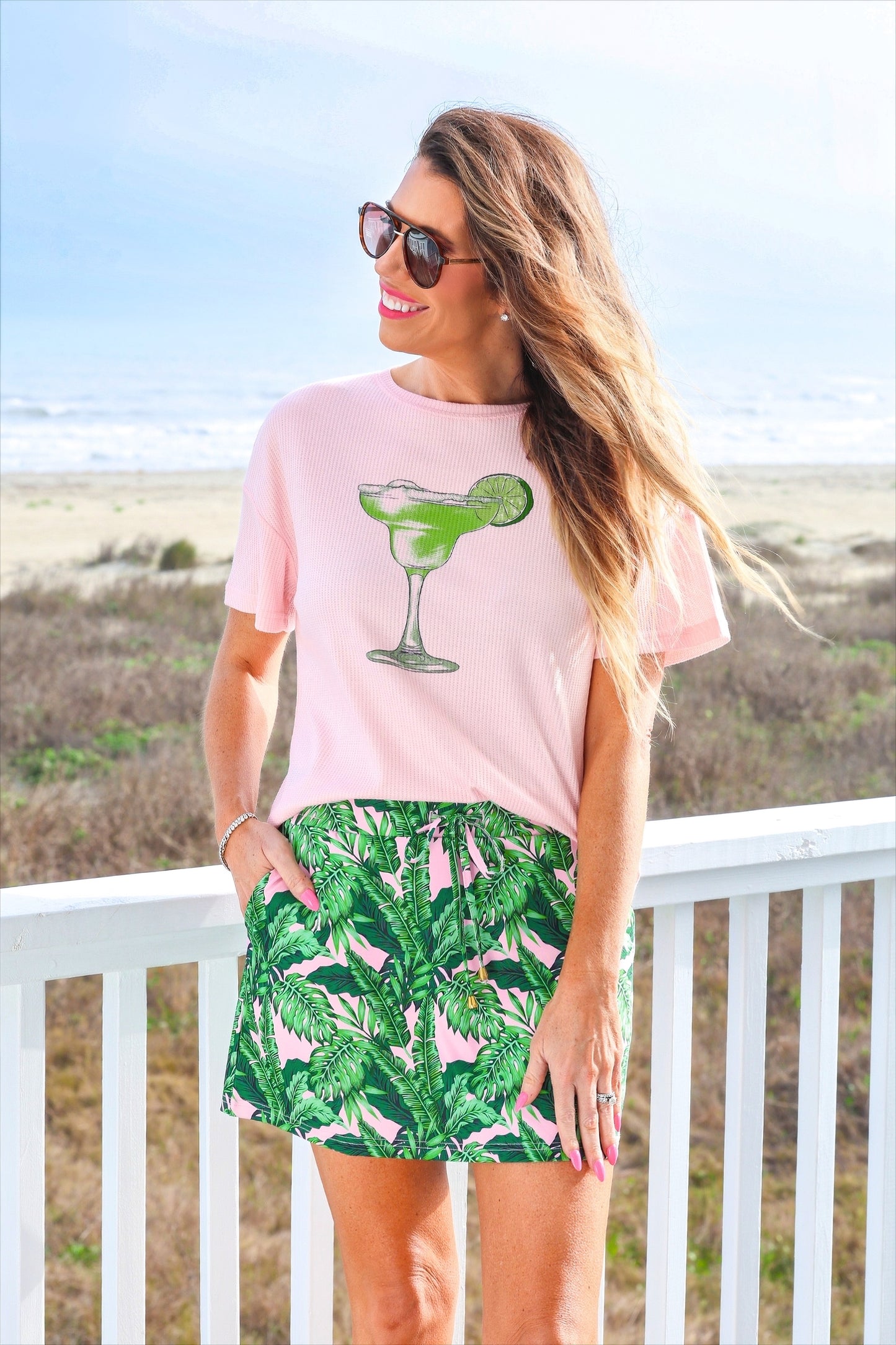 Weekend Waffle Tee- Margarita