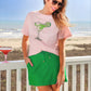 Solid Green Skort