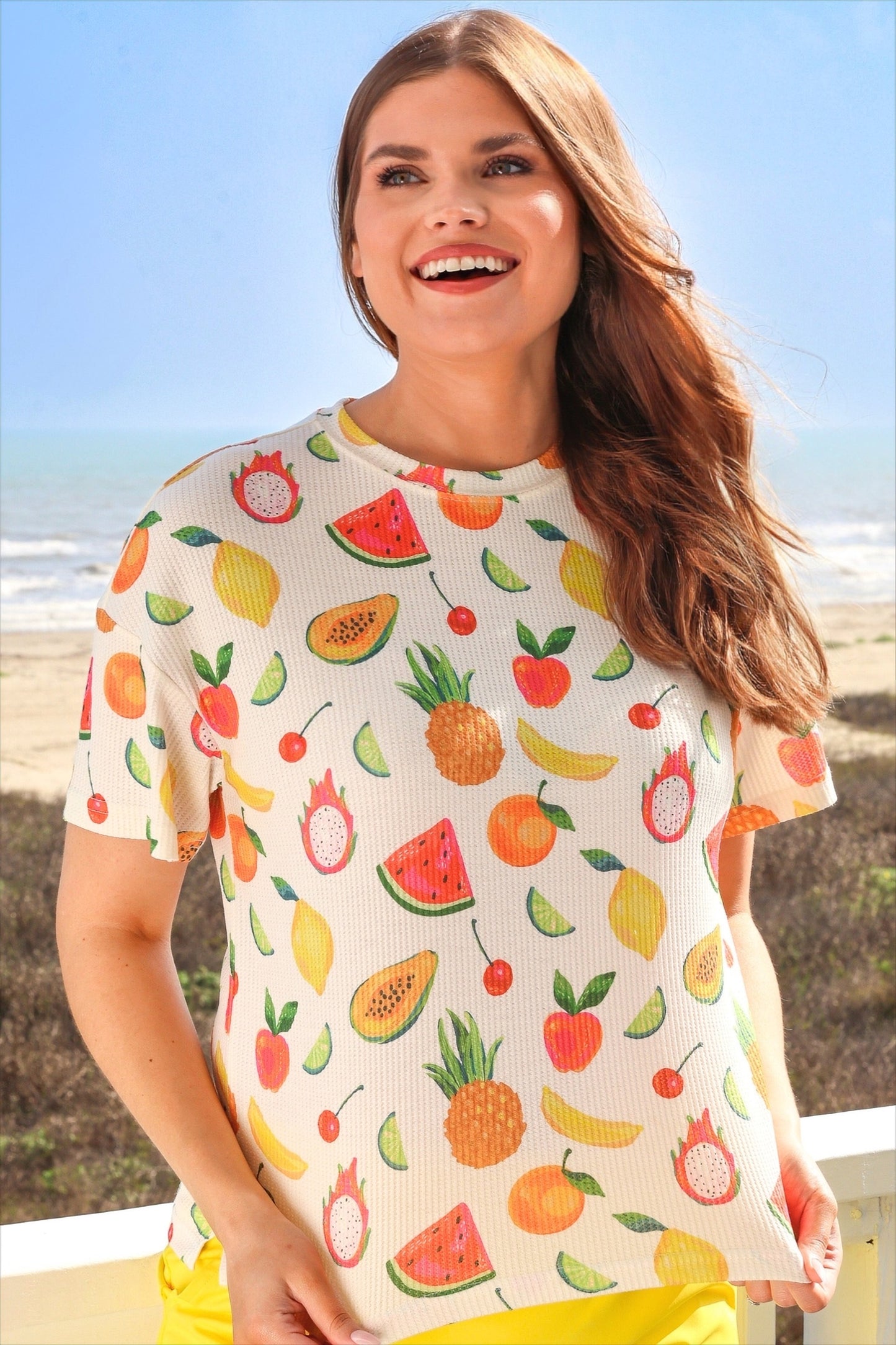 Weekend Waffle Tee- Fruit Salad