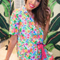 Paradise Blooms Ruffle Pajama Set