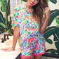 Paradise Blooms Ruffle Pajama Set