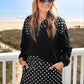 Mia Printed Pullover- After Dark Polka Dot