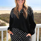 Mia Printed Pullover- After Dark Polka Dot