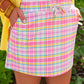 Spring Social Plaid Skort