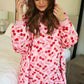 Cozy Blanket Hoodie- Cherry Bomb