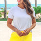 Solid Sunflower Yellow Skort