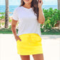 Solid Sunflower Yellow Skort