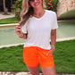 Solid Neon Orange Everyday Shorts