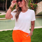 Solid Neon Orange Everyday Shorts