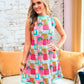 Lucy Tank Dress- Tropical Patchwork