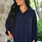 PREORDER- Sloane Button Up Top- Navy