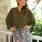 PREORDER- Sloane Button Up Top- Olive