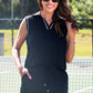 Everyday Polo Tank- After Dark Polka Dot