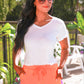 Solid Neon Coral Everyday Shorts