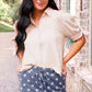 Refined Denim Stretch Skort- Polka Dot