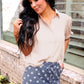 PREORDER- Lainey Tie Sleeve Top- Ivory