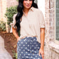 PREORDER- Lainey Tie Sleeve Top- Ivory