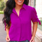 Lainey Tie Sleeve Top- Fuschia