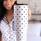 White Polka Dot Sleek Tumbler