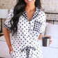 Gingham Polka Dot Ruffle Pajama Set