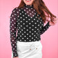 Keigan Mesh Top- After Dark Polka Dot