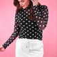 Keigan Mesh Top- After Dark Polka Dot