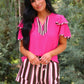PREORDER- Runway Paperbag Shorts- Neapolitan Stripes