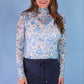 Kylie Lace Top- Blue Romance