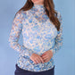 Kylie Lace Top- Blue Romance