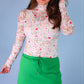 Kylie Lace Top- Spring Happy Blooms