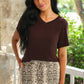 PREORDER- Jess Lea Basic Tee- Chocolate