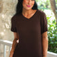 PREORDER- Jess Lea Basic Tee- Chocolate