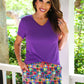 PREORDER- Jess Lea Basic Tee- Purple
