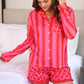 Heartfelt Stripes Ruffle Pajama Set