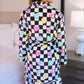 Legacy Lounge Robe- Checkered Conversation Hearts
