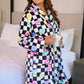 Legacy Lounge Robe- Checkered Conversation Hearts