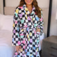 Legacy Lounge Robe- Checkered Conversation Hearts