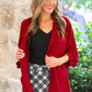 PREORDER- Sloane Button Up Top- Burgundy