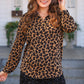 Nina Button Up Tunic- Leopard