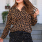 Nina Button Up Tunic- Leopard
